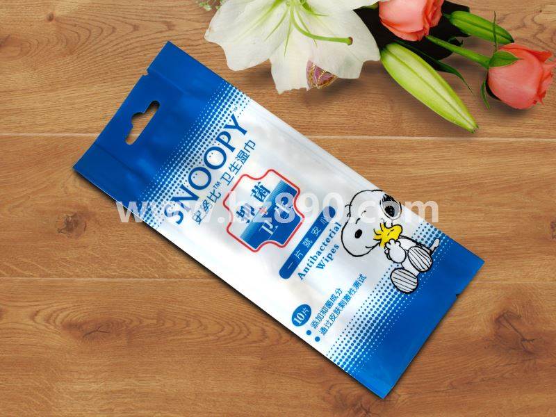 The manufacturer specializes in printing customized wet paper towels, sanitary napkins, composite plastic packaging bags, roll film color printing logo